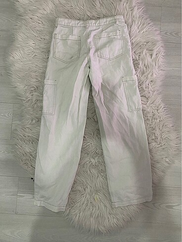 H&M H&M Kargo beyaz pantolon
