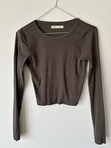 Pull and bear crop bluz gri
