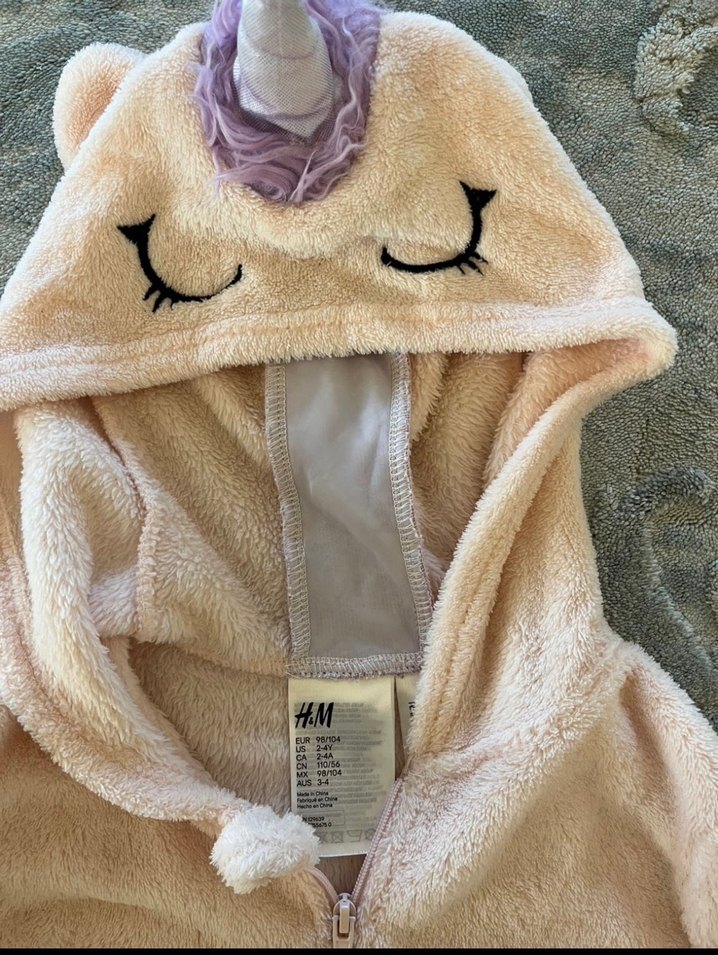 H&M unicorn oyuncaklı tulum 2-4 yaş - Görsel 2