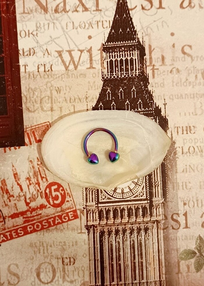 Kalp detaylı piercing septum - Görsel 3