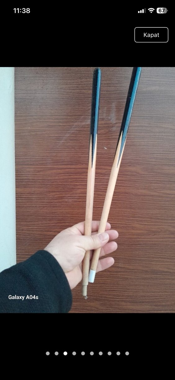 Ahşap oyma bilorda sopaları - Görsel 2