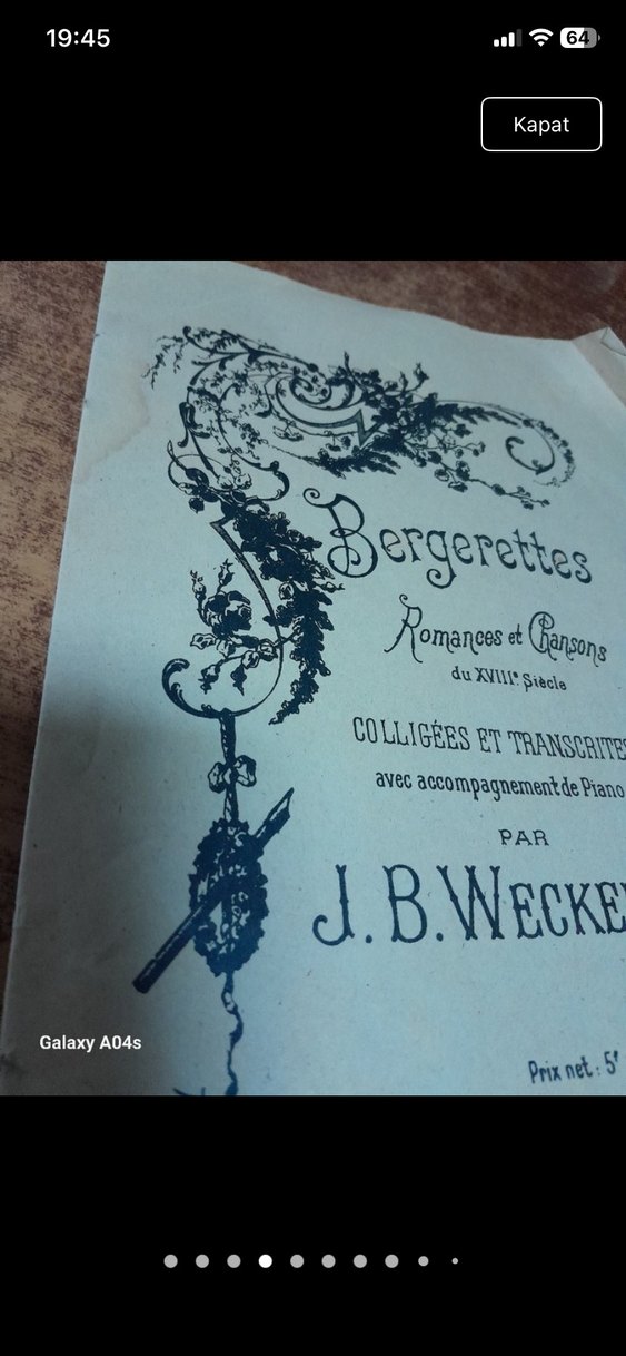 J.B. Weckerlin piyano notaları - Görsel 4