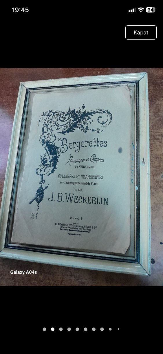 J.B. Weckerlin piyano notaları - Görsel 2