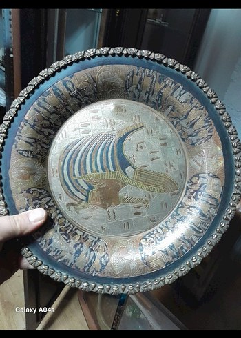 Bakır işlemeli duvar tabagı - Görsel 4