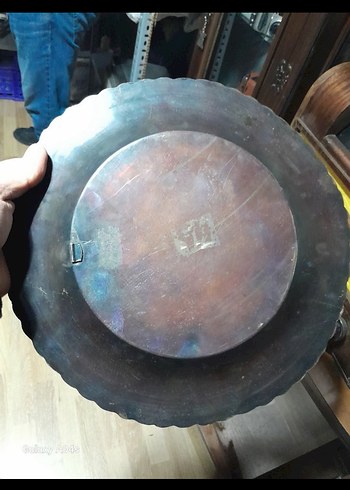 Bakır işlemeli duvar tabagı - Görsel 5