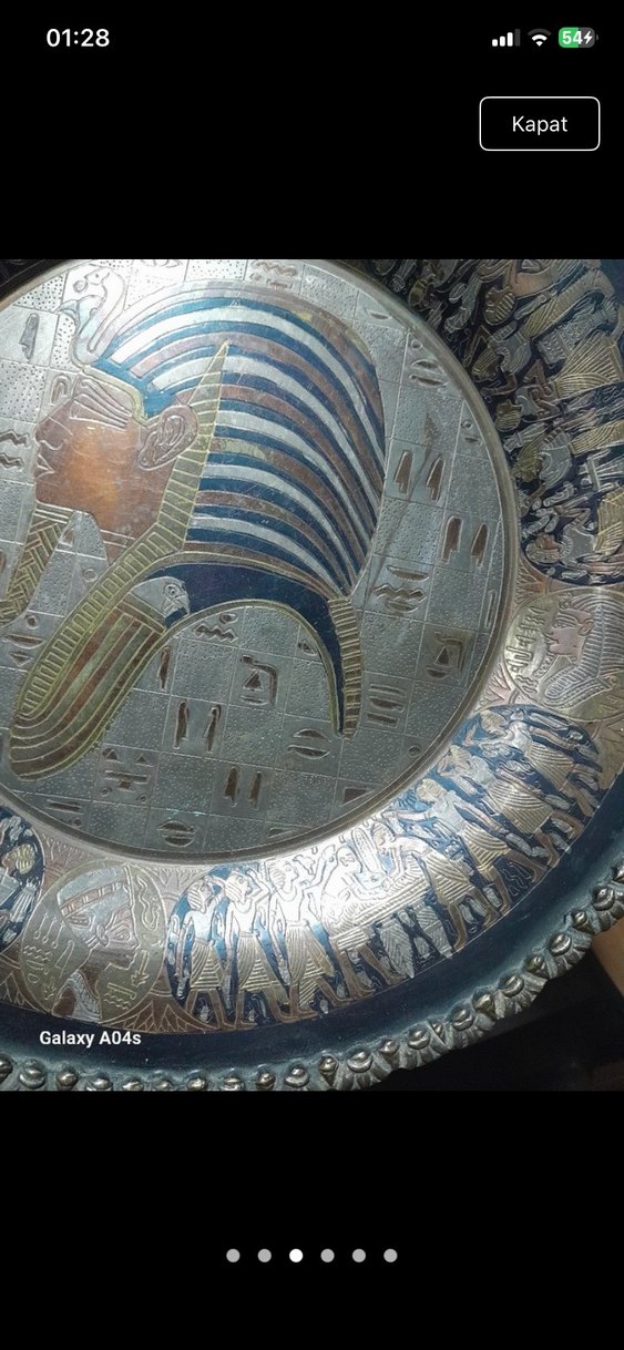 Bakır işlemeli duvar tabagı - Görsel 3