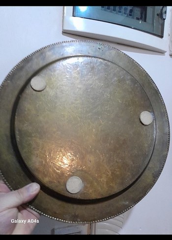 Bakır işlemeli tabak yeni - Görsel 4