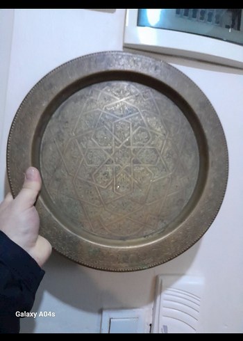 Bakır işlemeli tabak yeni - Görsel 3