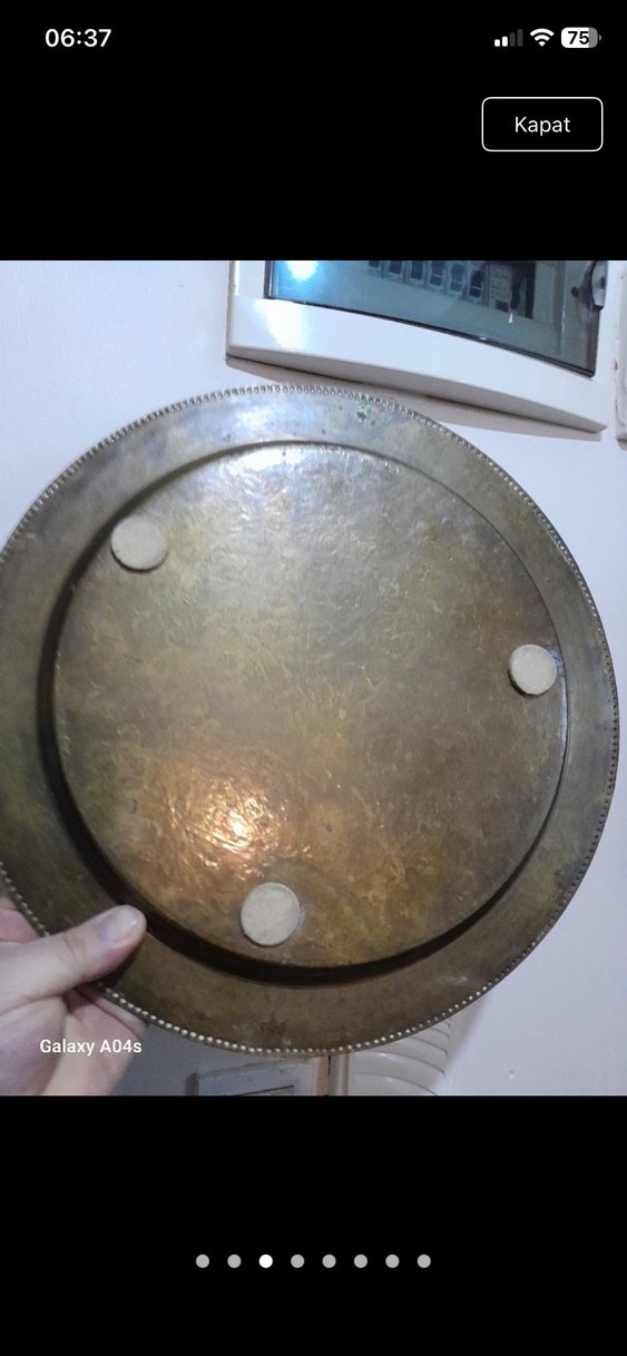 Bakır işlemeli tabak yeni - Görsel 4