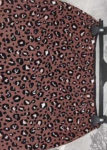 Kahverengi Desenli Hamile Midi Etek - Görsel 3