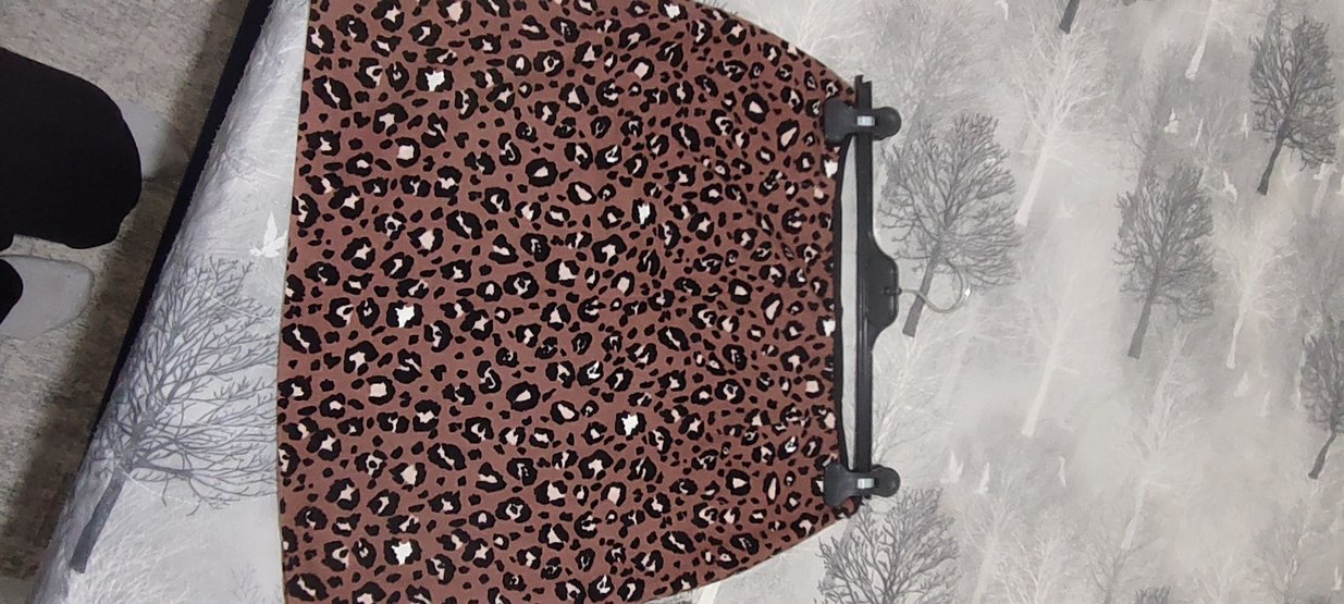 Kahverengi Desenli Hamile Midi Etek - Görsel 3