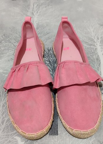 Pembe Süet Fırfırlı Dolgu Topuklu Espadril - Görsel 4