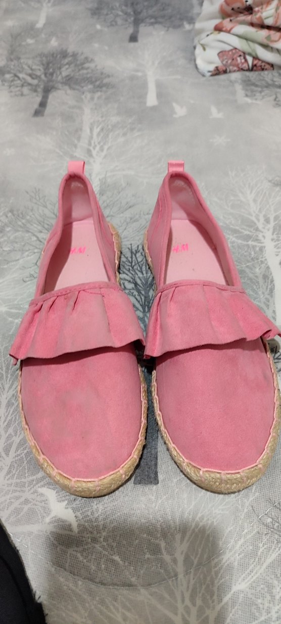 Pembe Süet Fırfırlı Dolgu Topuklu Espadril - Görsel 4