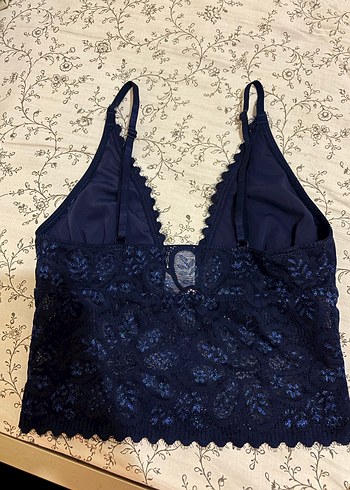 Defacto Lacivert Gotik Dantel Bralet