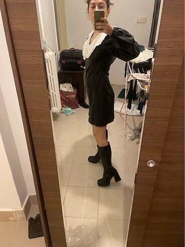 s Beden Trendyolmilla Deri elbise