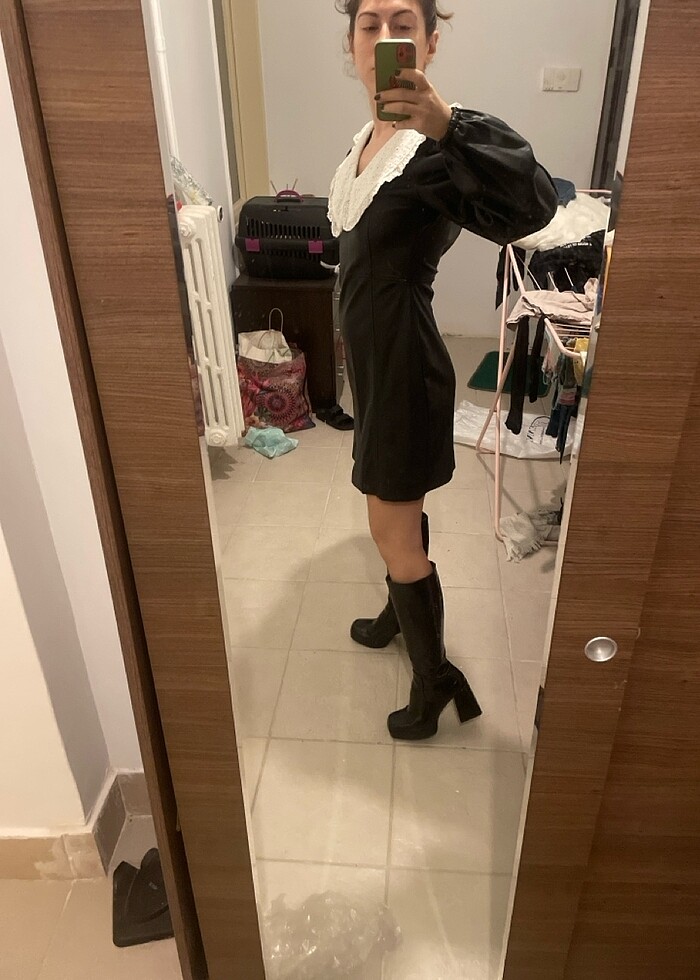 Trendyolmilla Deri elbise - Görsel 3