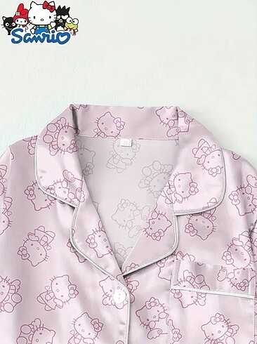 s Beden pembe Renk Hello kitty pijama takımı