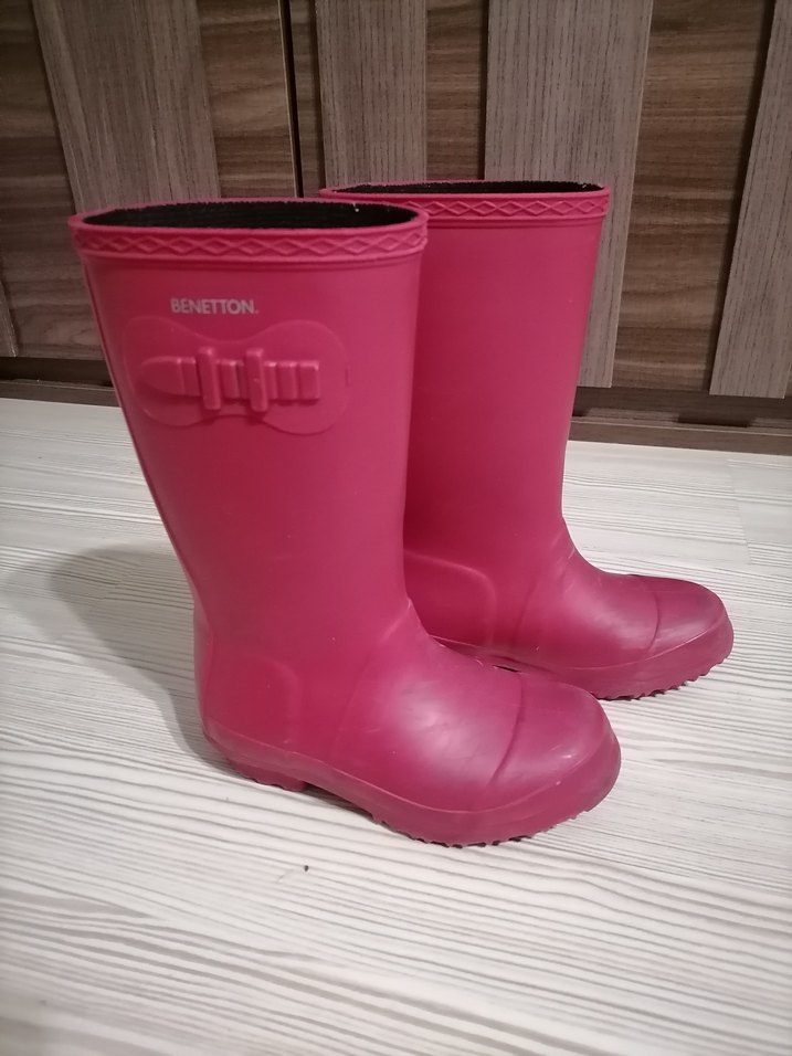 Pembe Kız Çocuk Benetton Çizme - Görsel 2