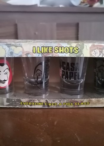 La Casa De Papel 4'lü Shot Set - Sıfır Ürün - Görsel 2