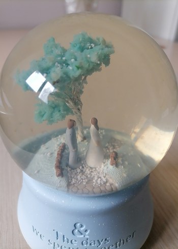 Turkuaz Renkli Figürlü Kar Küresi-Sıfır ürün - Görsel 2