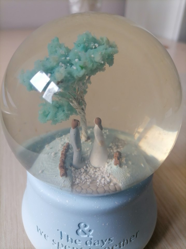 Turkuaz Renkli Figürlü Kar Küresi-Sıfır ürün - Görsel 2