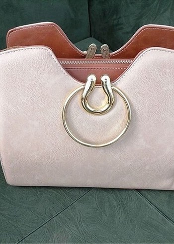 Pudra Rengi Kadın Çantası, Modern Klasik - Görsel 5