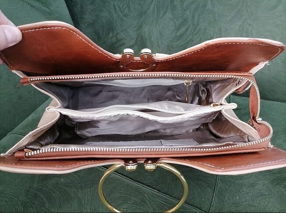 Pudra Rengi Kadın Çantası, Modern Klasik - Görsel 3