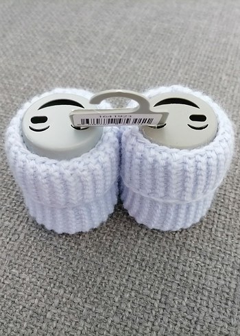 Erkek Bebek Mavi Örgü Patik - Görsel 5