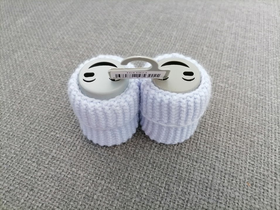 Erkek Bebek Mavi Örgü Patik - Görsel 5