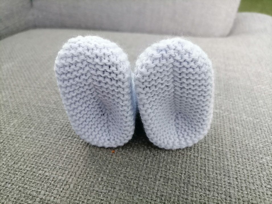 Erkek Bebek Mavi Örgü Patik - Görsel 3