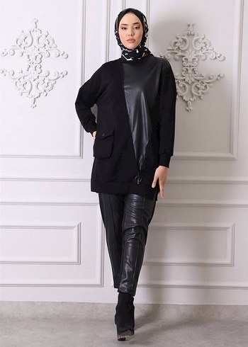 Soul Deri Garnili Ve Fermuar Detay Tunik - Görsel 7