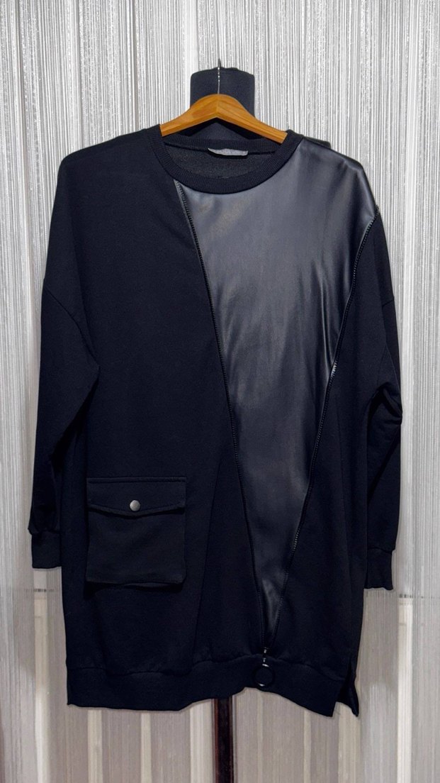 Soul Deri Garnili Ve Fermuar Detay Tunik - Görsel 5