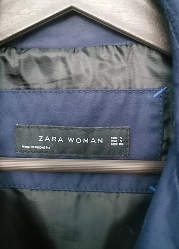 Zara Zara Woman Lacivert Trençkot