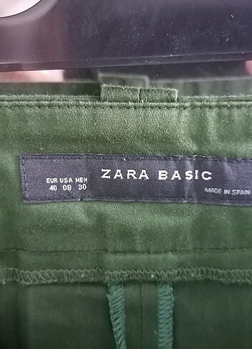 Zara Zara Basic Yeşil Pantolon 