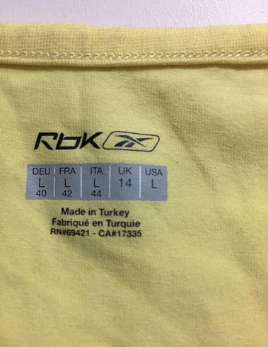 m Beden Reebok üst