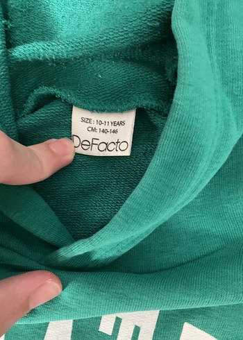 Defacto Erkek çocuk Kapüşonlu Yeşil Oversize Sweatshirt