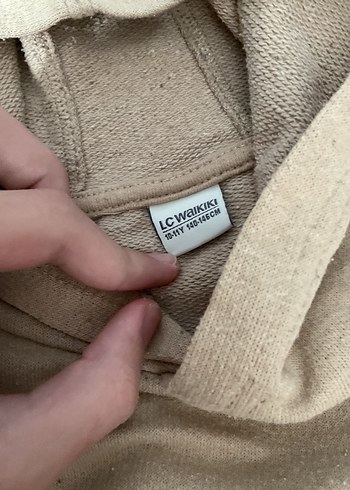 LC Waikiki Kapüşonlu Bej Erkek Çocuk Sweatshirt