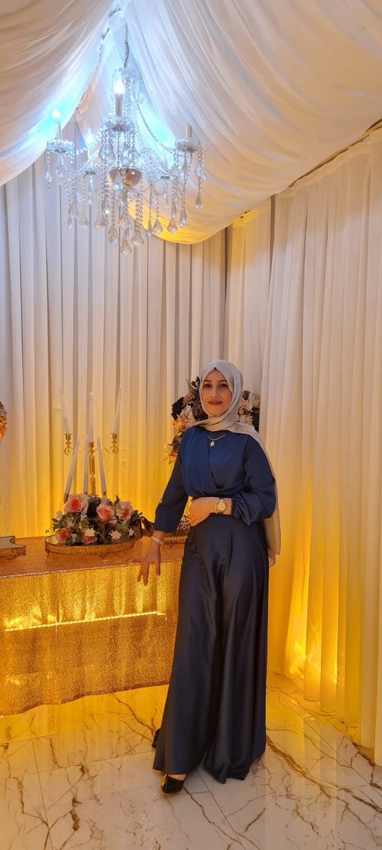 Uzun Kol Drapeli Lacivert Kadın Elbise 55 kiloya kadar olur - Görsel 3