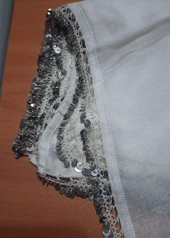 Metal pullu kadın  tülbent - Görsel 3