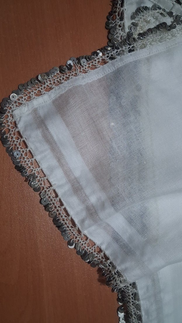 Metal pullu kadın  tülbent - Görsel 2