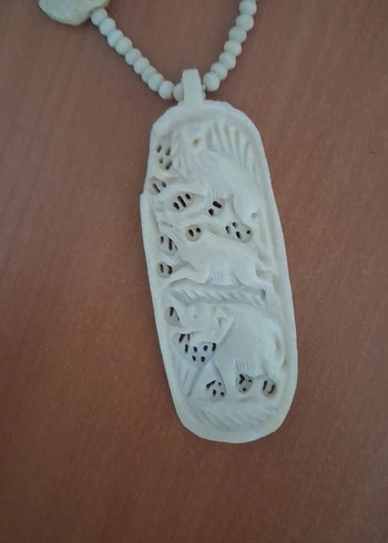 Uzun fildişi Kolye - Görsel 2