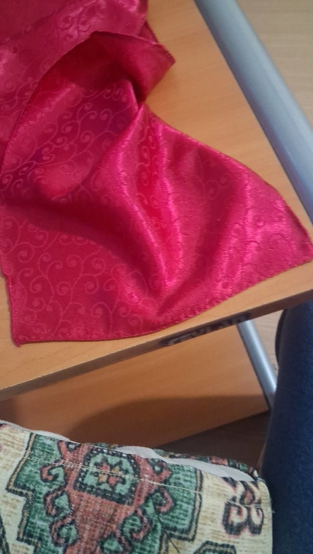 Pembe Saten fular - Görsel 3