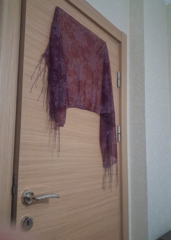 Mor Bohem Drape Desenli Kadın Şal - Görsel 6