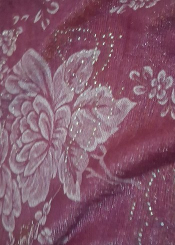 Mor Bohem Drape Desenli Kadın Şal - Görsel 3