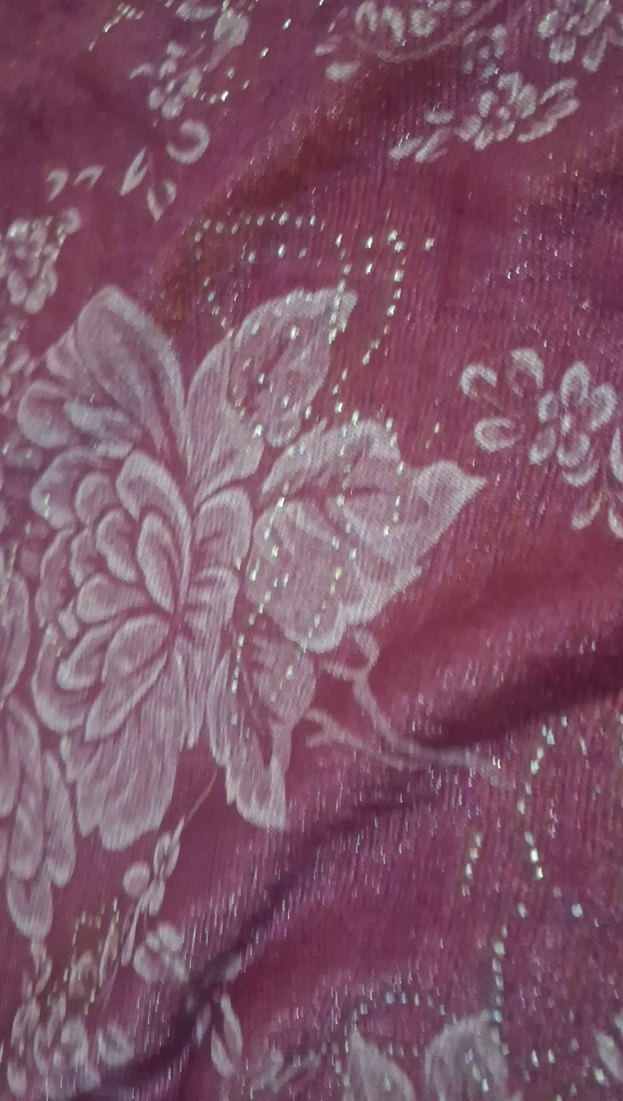 Mor Bohem Drape Desenli Kadın Şal - Görsel 3