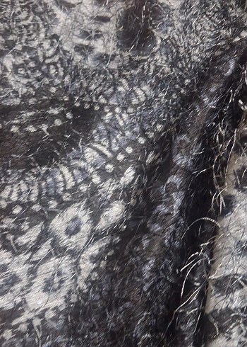 Kadın Gri Kumaş Fular - Görsel 3