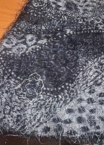 Kadın Gri Kumaş Fular - Görsel 4