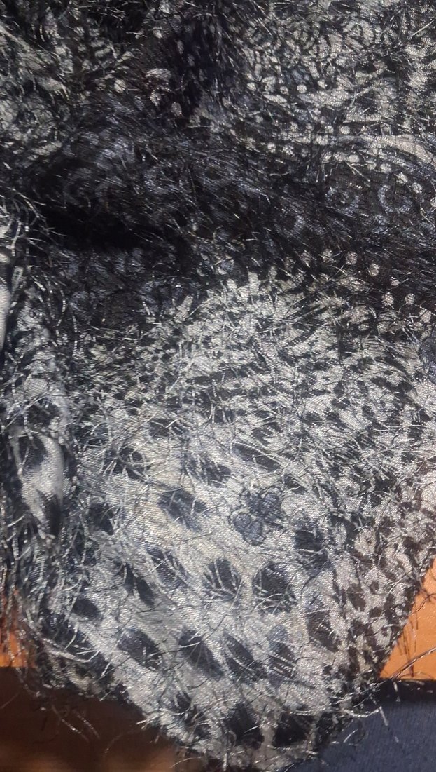 Kadın Gri  Kumaş Fular - Görsel 2