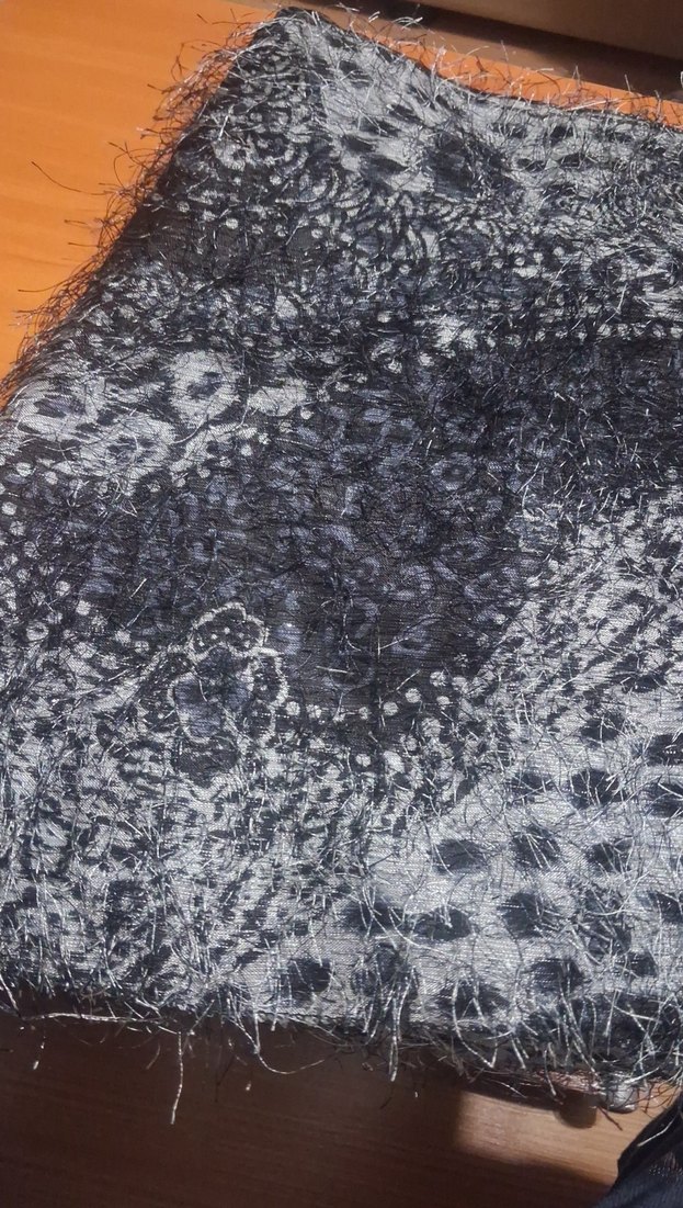 Kadın Gri  Kumaş Fular - Görsel 4