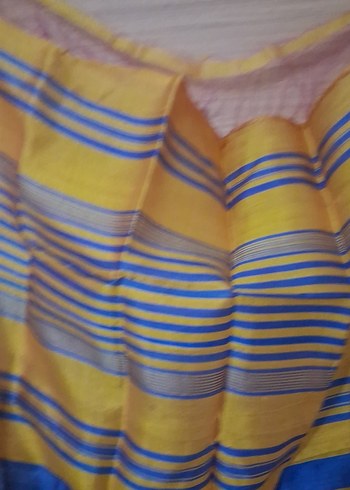 Parlak Çok Renkli Kadın Saten Şal - Görsel 3